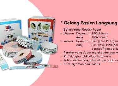 Gelang pasien langsung print